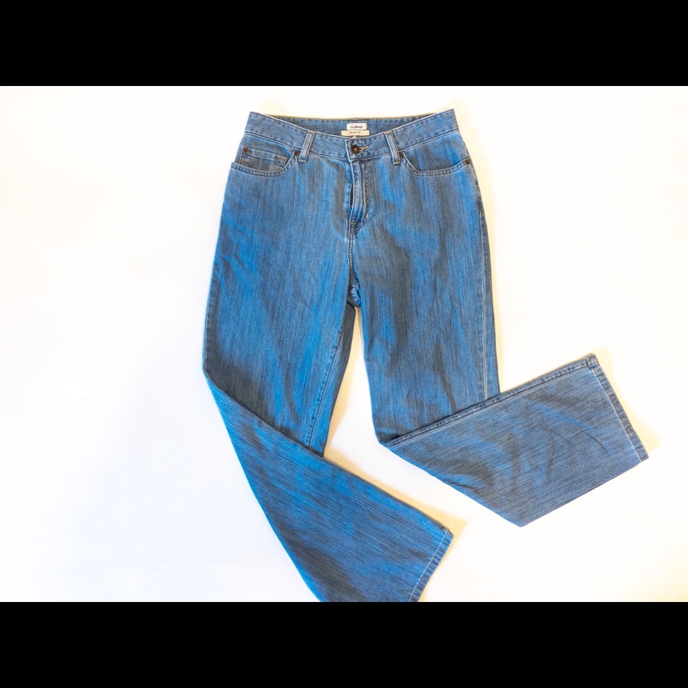 👖 LL Bean Blue Jeans Classic Fit Pants SZ 8